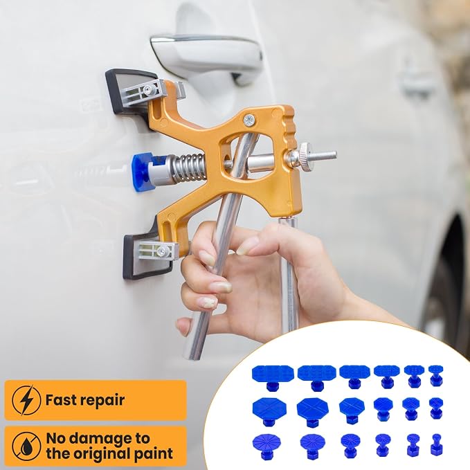 134PCS Dent Puller, Paintless Dent Removal Kit – All-in-One Car Dent Puller Kit - Image 6