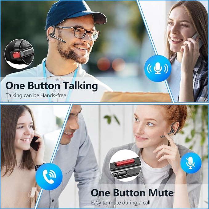 New bee Bluetooth Headset, Wireless Bluetooth Earpiece - Image 4