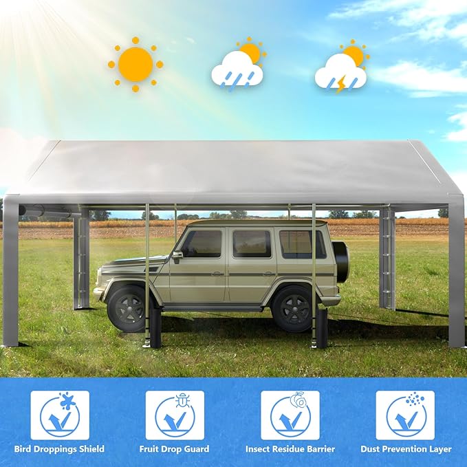 Carport 10x20 ft Heavy Duty - Image 4