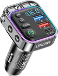 LENCENT Bluetooth 5.3 FM Transmitter Car Adapter 48W Fast Charger, Light Switch by LENCENT