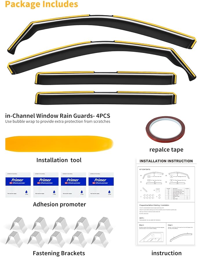 in-Channel Window Rain Guards Fit - Image 9