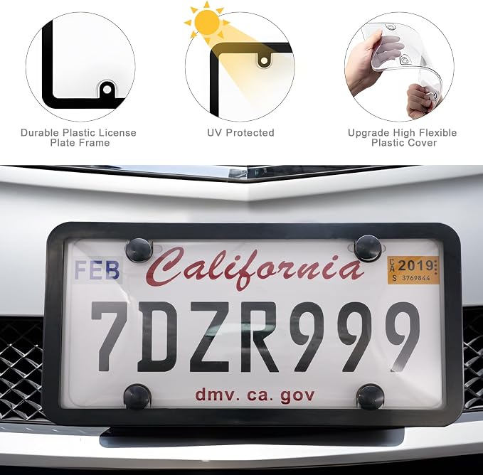 Transparent License Plate Cover and Frames, Unbreakable Car Licence Plate Frame - Image 3