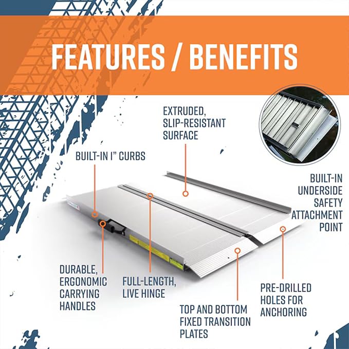 EZ-ACCESS TRAVERSE Singlefold Portable Loading Ramp Heavy Duty Aluminum Safe - Image 4