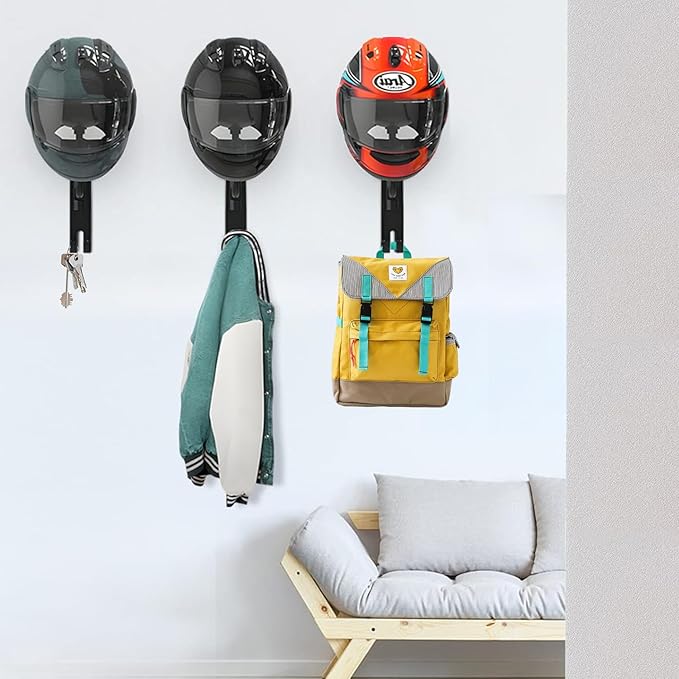 aiGear Motorcycle Helmet Holder, 180°Rotatable Motorcycle Helmet Rack - Image 6