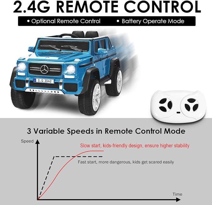 HONEY JOY Ride On Truck, Licensed Mercedes-Benz Maybach G650 Battery Powered - Image 3