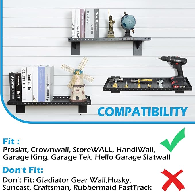 Slatwall Shelves 24x10 Inch, Slatwall Accessories - Image 3