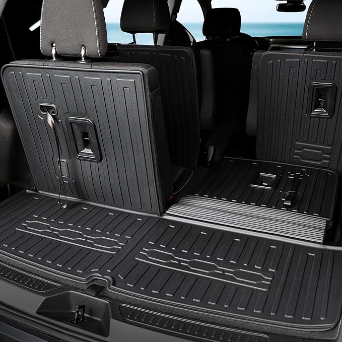 Floor Mats for 2017-2023 GMC Acadia, All Weather TPE 2-in-1 Cargo Mat - Image 5