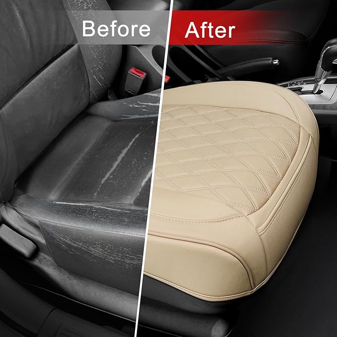 1 Pack Leather Front Car Seat Cover Bottom Car Seat, Anti-Slip and Full Wrap - Image 5