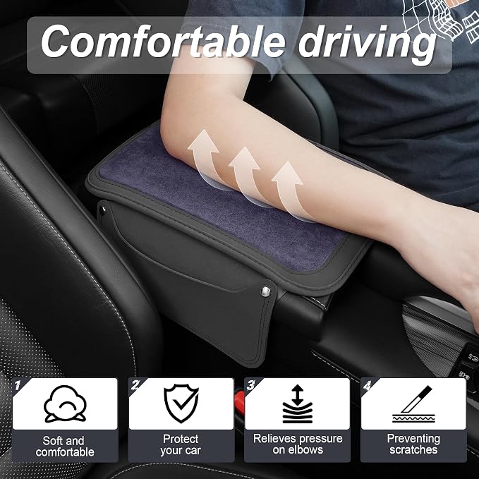 SINGARO Car Leather Center Console Cover - Image 6