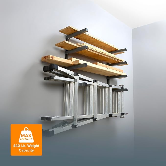 Bora 4-Level Lumber Storage Rack Wood and Garage Organization Space-Saving - Image 6