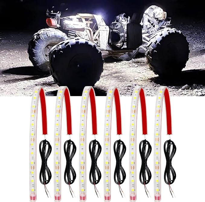 Qasim 12V Led Light Strip Waterproof 32CM White Golf Cart Underglow Led Lights by Qasim