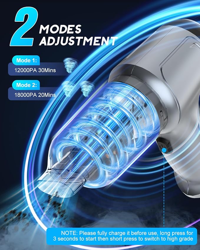 Meteralla 18000Pa Car Vacuum Portable Cordless, 5000mAh High Power Cordless - Image 5