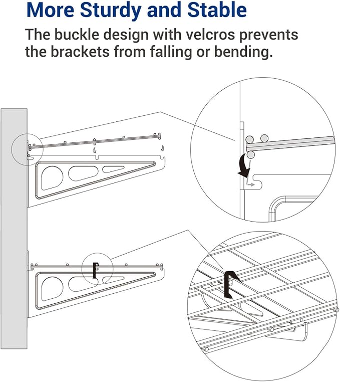 FLEXIMOUNTS 2-Pack 1x4ft 12-inch-by-48-inch Wall Shelf Garage Storage Rack Wall - Image 4