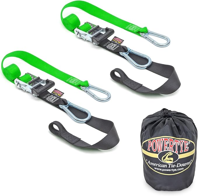 PowerTye - Made in USA - Heavy Duty Ratchet Tie Down Straps by PowerTyeMFG