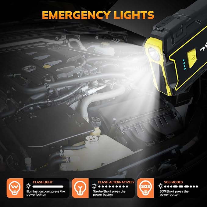 4000A Car Jump Starter, VoltSurge Battery Jumper Starter Portable - Image 3