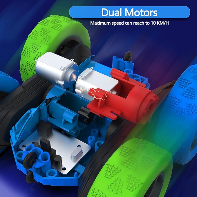 Remote Control Car for 6-12 Year Old Double Sided 360°Rotating 4WD RC Cars - Image 3