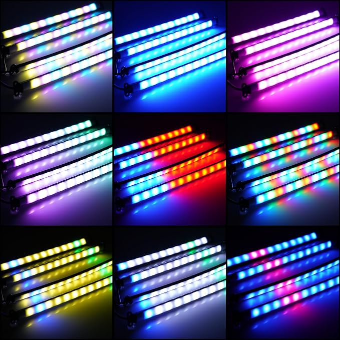 Car Led Interior Foot Well Light Strip Under Dash Bendable PVC Housing RGB - Image 3