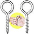2Pcs Self Tapping Eyelet Screw Eye Bolt，4 Inch Heavy Duty Screw Eyes Hooks ，M8 by HXLPAY