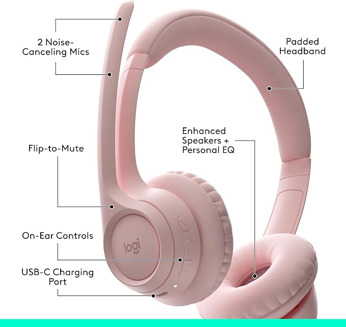 Logitech Zone 300 Wireless Bluetooth Headset - Image 6