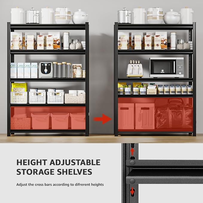 5 Tier Metal Shelving Unit, Heavy Duty Garage Shelves - Image 6