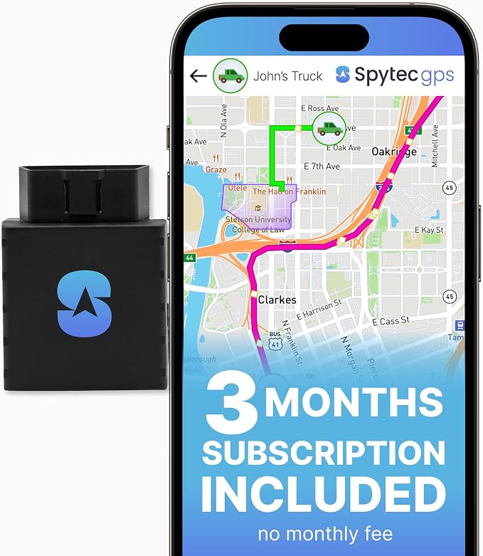 Spy Tec Plug-in GPS Car Tracker w/ 3 Month Service, No Fees, GPS Tracking by SpytecGPS