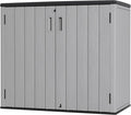 Large Outdoor Storage Box, Resin Sheds&Outdoor Storage Waterproof/Lockable by Mrosaa