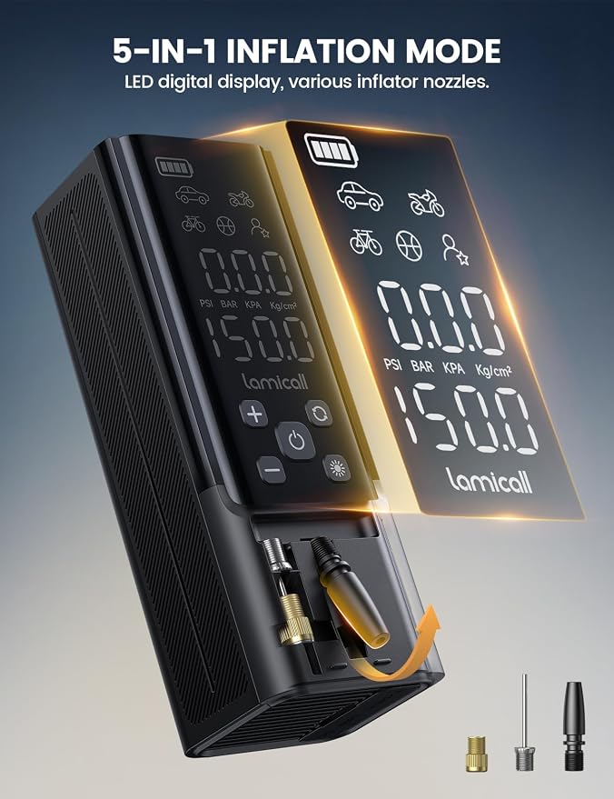 Lamicall Portable Car Tire Inflator - Image 5