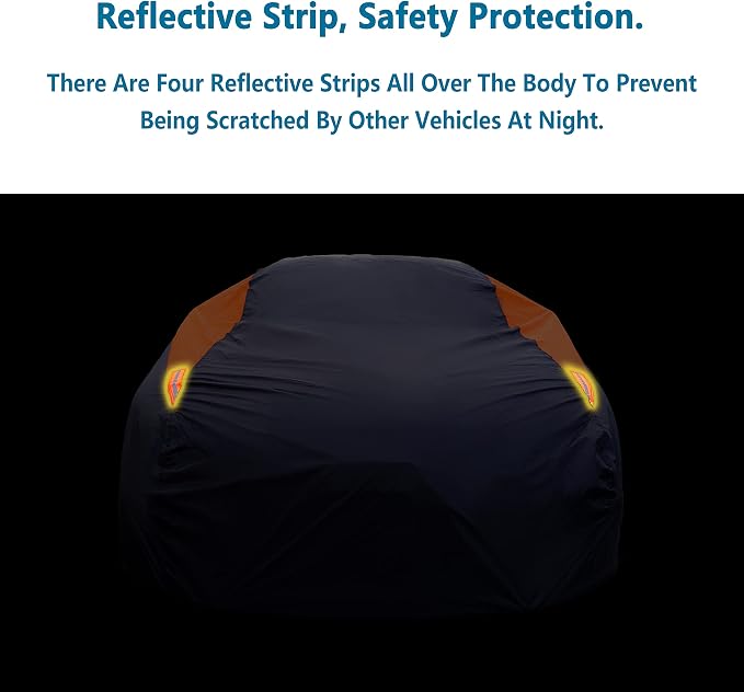 MORNYRAY Waterproof Car Cover All Weather Snowproof UV Protection Windproof - Image 4