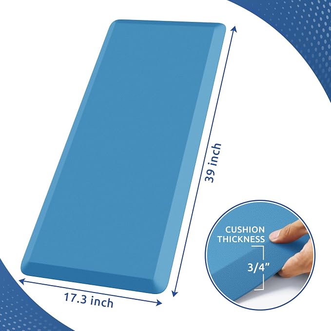 KitchenClouds Kitchen Mat Cushioned Anti Fatigue Kitchen Rug 0.8inch Waterproof - Image 2