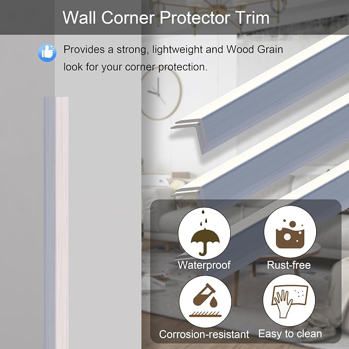 6 Pcs 49" Wall Corner Protector Trim - Image 2