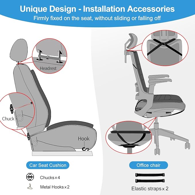 Car Seat Cushion Chair Cushions Set - Image 6