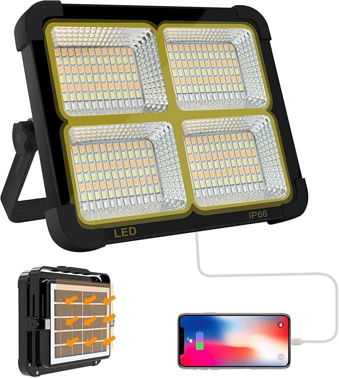 Portable LED Work Solar Light 100W 16500mAh 10000 LM by CosyEasy