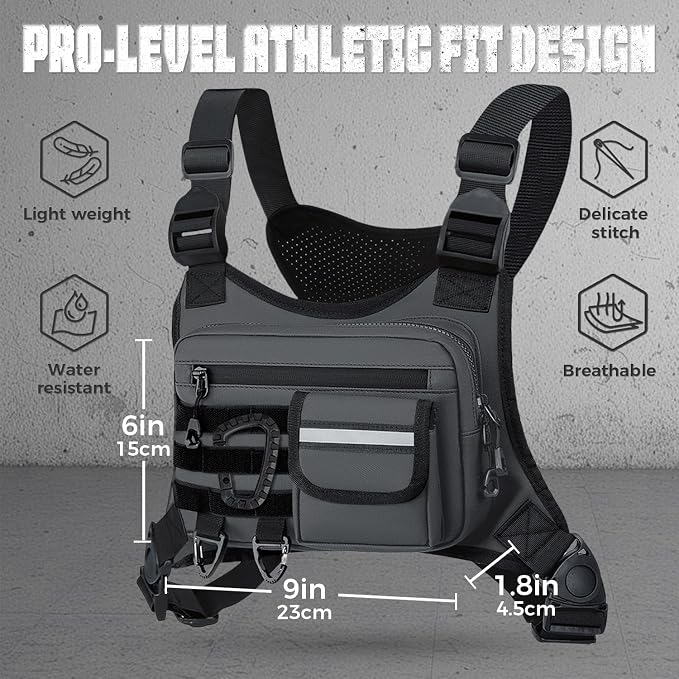 Outdoor Chest Bag For Men, EDC Chest Pack - Image 2