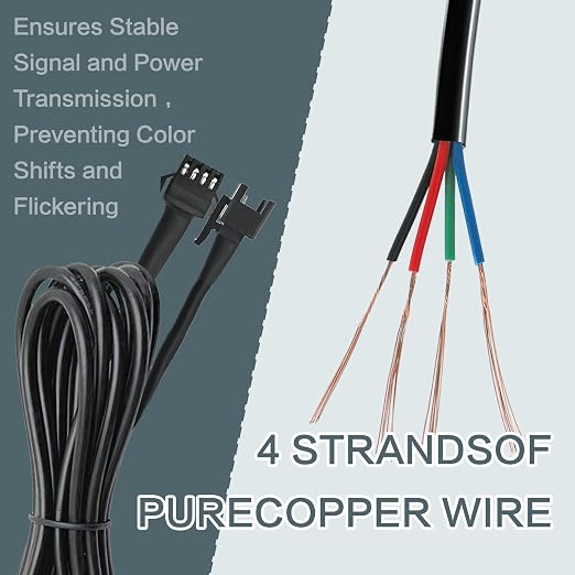 12 Pcs 4 Pin RGB Extension Cable RGB Wire - Image 6