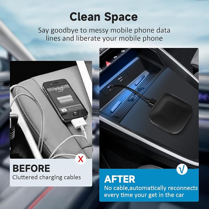 Leadtree 2 in 1 CarPlay Dongle, Convert Wired to Wireless, Wireless CarPlay - Image 8