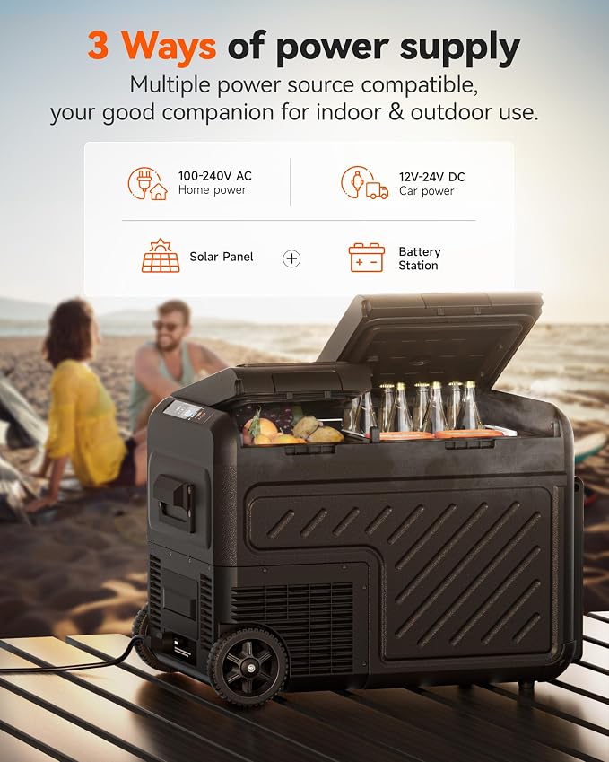 WOLFBOX 12V Car Refrigerator, 40 Quart Dual Zone Car Fridge, Portable Freezer - Image 7