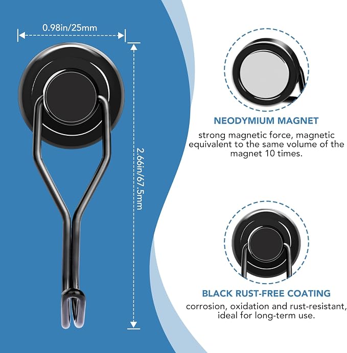 DIYMAG Swivel Swing Magnetic Hooks - Image 3