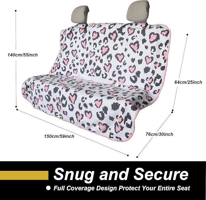 Back Seat Cover for Car Trucks Van SUV, Waterproof Rear Bench Towel Seat Covers - Image 4