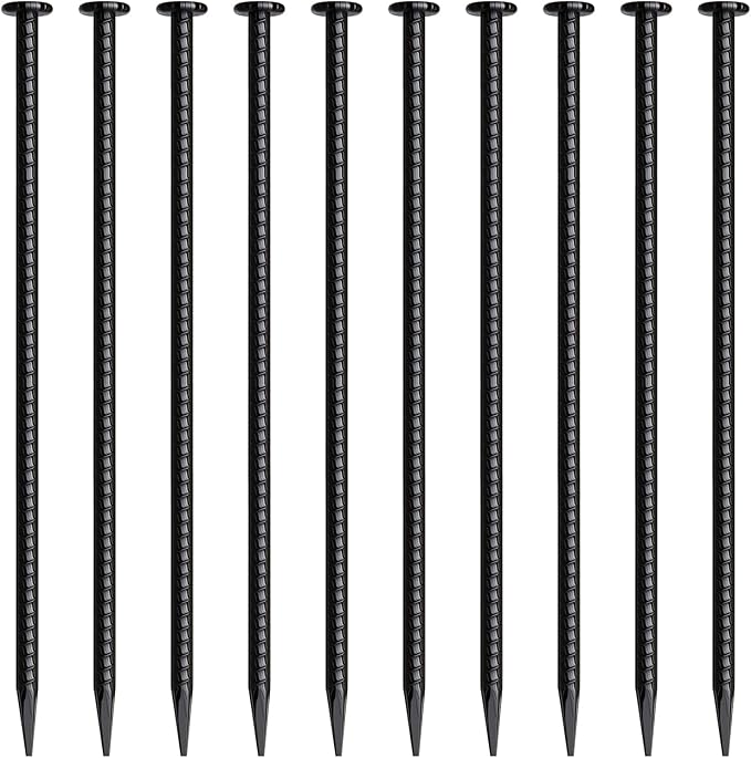 16 Inch Rebar Stakes 10 Pack Heavy Duty Ground Anchors 1/2 Inch Diameter by MSWY