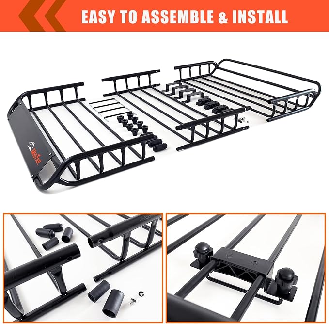 MeeFar Roof Rack Carrier Basket Universal Rooftop 51" X 36" X 5" + Waterproof - Image 7