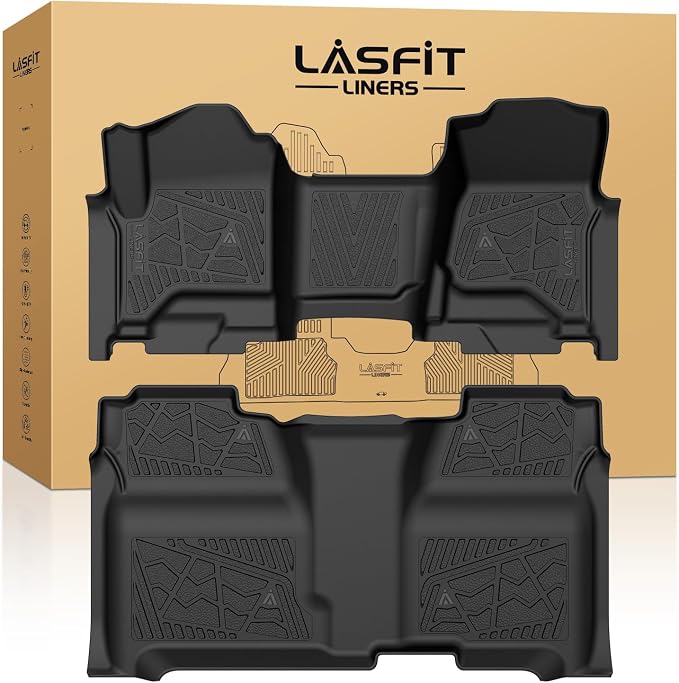 LASFIT Floor Mats 2014-2018 for Chevy Silverado/GMC Sierra 1500, 2015-2019 by LASFIT