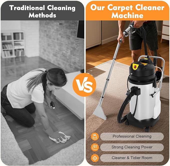DYRABREST 40L Commercial Carpet Cleaning Machine 3 in 1 Upholstery Cleaner - Image 5