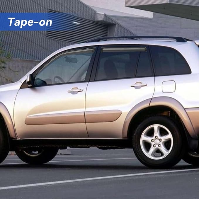 Window Visors Rain Guards for 1996 1997 1998 1999 2000 Toyota RAV4, Out-Channel - Image 3