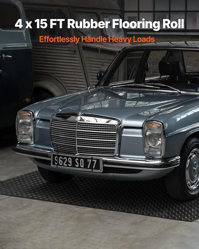 VEVOR Diamond-Plate Flooring Roll, SBR Rubber Mat, Gym & Garage Industry - Image 2
