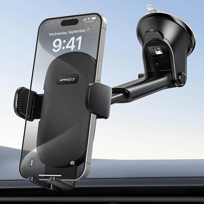 APPS2Car Car Phone Holder for Dashboard & Windshield, Adjustable Long Arm by APPS2Car