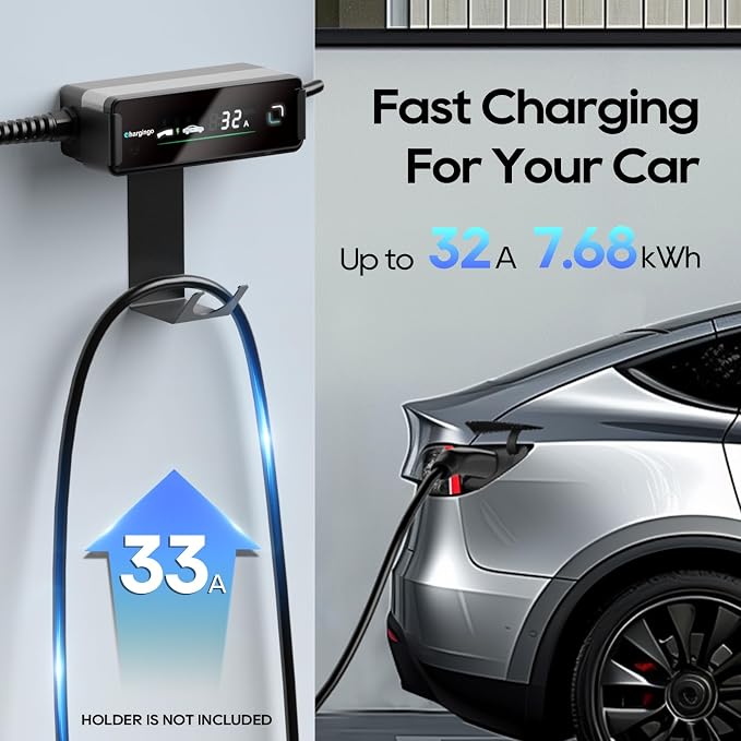 Level 1-2 Tesla Charger with 25FT Charging Cable, ETL & FCC Listed, - Image 2