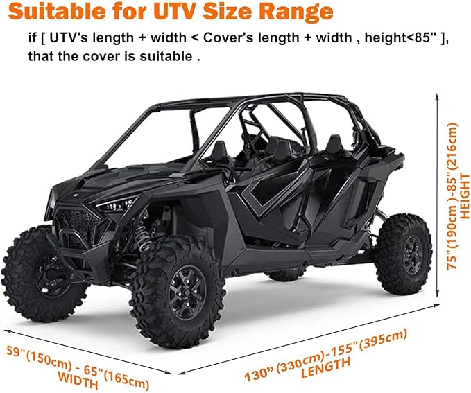 Neverland UTV Cover Waterproof 300D Heavy Duty 4-6 Seater 4 Door Side by Side - Image 2