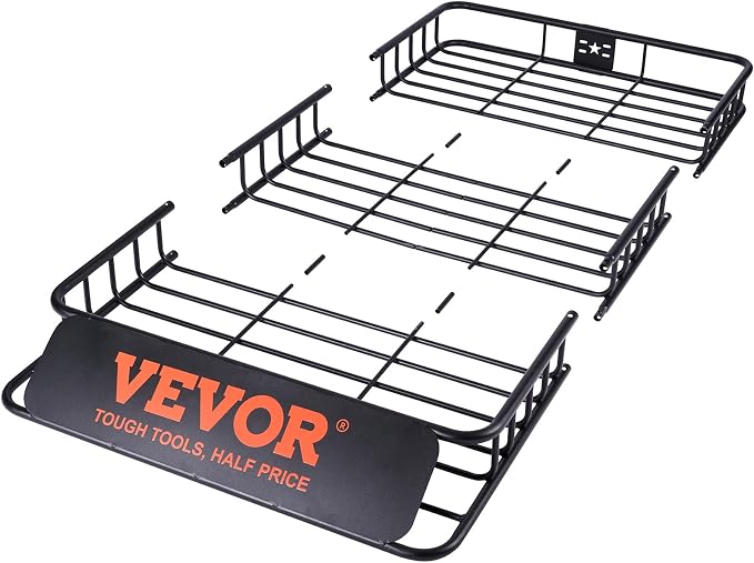VEVOR Roof Rack Cargo Basket, Heavy-Duty Steel 200 LBS Capacity Universal Roof - Image 10