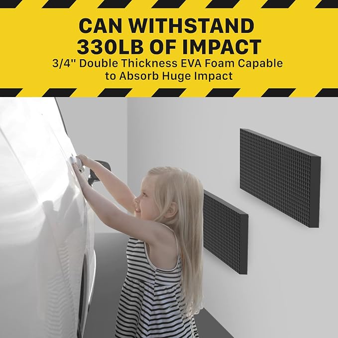 Fosmon Garage Wall Protector for Car Doors, 3/4" Ultra Thick Garage Wall Bumper - Image 4