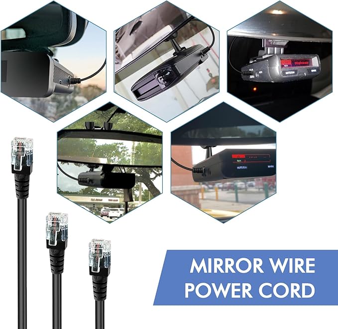 Radar Detector Hardwire Power Cord, Rearview Mirror Plug Cable, - Image 4